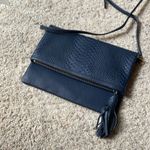 Gigi New York blue snake skin shoulder purse Photo 5