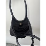 Black‎ Faux Suede Bohemian Hobo Shoulder Bag Tote with Tassel Boho Hippie Black Photo 4