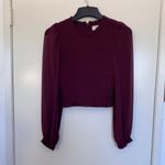 Wilfred Aritzia  Tempest Blouse in Garnet Red Size Large Photo 2