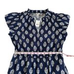 J.Crew Factory Women’s Navy Leaf Printed V Photo 5