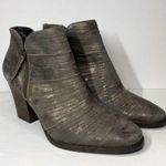 Paul Green  Malibu Sliced Zip Bootie Nubuck Earth Metallic Boots Size US 9.5 EU 7 Photo 1