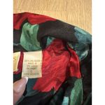 Victoria's Secret  Vintage Gold Label L Night Shirt Silky Black Red Floral Y2K Photo 6