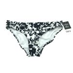 Bar III Spot Garden Shirred Hipster Bikini Bottoms White Black S Photo 2