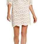 Eliza J  Ivory‎ Floral Lace Shift Dress 20W Mini Cocktail Party Wedding Guest Photo 0