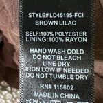 Lush Clothing LUSH Brown Lilac Floral Print Smocked Waist Tiered Ruffle Mini Dress Size S Photo 6