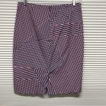 1. State  Red White Blue Geometric Patchwork Retro  Print Pencil Skirt Photo 2