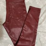 AG Adriano Goldschmied Jeans Farrah Red Coated Denim Sz 28 Photo 0