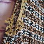 Anthropologie  RANNA GILL CROCHET TRIM BOLD BOHO PRINTED LONG LINE TANK TOP SMALL Photo 4