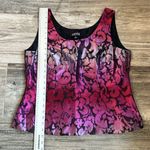 Kasper  Blazer & Shell Set 2 BLAZER / TOP Women's Size 12 Textured PINK/BLACK Photo 13