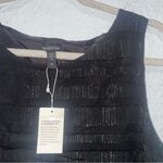 Eileen Fisher  Sheer Silk Glimmer Ballet Neck Tank Easy Fit, Long Length Small Photo 3