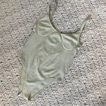 Anthropologie  Balconette Ribbed Pull On One Piece Bodysuit Light Green (S/M) Photo 0