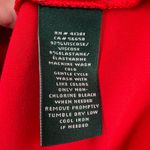 LAUREN RALPH LAUREN Midi Dress Sleeveless Vneck Tie Waist Red Stretch Size L Size L Photo 4