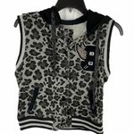 Southpole  Animal Print Sleeveless Hoodie Vest Photo 0