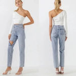 GREY LAB Asymmetric Wrap Jeans, Size 29, New with Tag Blue Photo 2