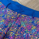Birdies and Bows Chipping Cheetah Animal Print Swinging Scallop Golf Shorts 4 Blue Photo 1