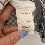 Love Shack Fancy  Blake Cropped Floral Ruffle Blouse Black White Women's size Large Photo 10