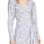 We Wore What  New wrap Floral Bianca Dress puff shoulders size Small Photo 0