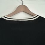 The Limited  Colorblock Knit Top Black Cream Size M Photo 8