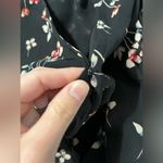 Madewell Botanical Print Wrap Top In True Black Size Medium Photo 4