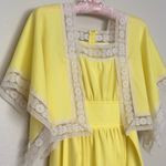 JC Penny JCPenney Yellow Maxi Dress with Lace Trim Photo 1