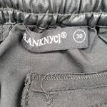 BLANK NYC  NWT Black Faux Vegan Leather High Rise Drawstring Jogger Pockets Sz 30 Photo 5