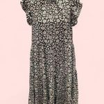 Adorable Black and white floral boho ruffle maxi dress pinch Size L Photo 1
