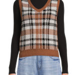 No Boundaries Plaid Sweater Vest  Photo 0