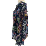 Anthropologie Vineet Bahl Vivienne Blouse Top Embroidered Floral Black Medium Photo 4