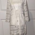Club Z Collection White Lace Swim Cover Up. Size Small. Photo 0