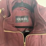 Guess Women's Large Burgundy Hooded Red Coat Jacket Photo 1