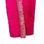 CAbi Blazer Tweed Ballroom Cropped Collarless Hot Pink Women’s Size Medium Photo 10