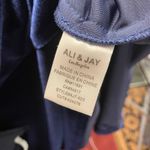 Ali & Jay Velvet Wrap Dress Navy Blue Sleeveless Midi Belted Spaghetti Strap M Size M Photo 7