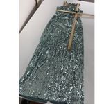 Toccin Dress Womens 4 Blue Sequin Cut Out Gown Formal Long Mesh Cocktail Party Blue Photo 8