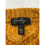Jessica Simpson  Mustard Yellow Cable Knit Lace Sweater Size M Photo 5