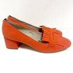 *RARE* Boden Ghillie Heeled Loafers Orange Size 8 Photo 1