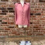 Wet Seal Vintage Y2K Pink Long Sleeve Fitted Button Down Shirt Photo 4