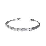 Boutique Engraved Boho‎ Cuff Bracelet | 925 Sterling Silver Photo 2