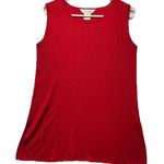 Misook Exclusively  Woman’s Sleeveless Shell Tank Knit Scoop Neck Red Size Medium Photo 0