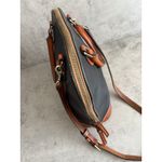 Dooney & Bourke VTG  Zip Pebble Grain Leather Dome Satchel Top Handle Bag Black Photo 4