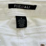 Roz & Ali Jean Skirt White Denim Jean Mini Skirt Size 4 Photo 1