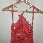 ASTR  the label crocheted lace bodycon sheath halter dress cross straps size M Photo 4