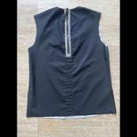 Helmut Lang  Raw Hem Sleeveless Vest Black Size S‎ Cotton Blend W Leather Trim Photo 3
