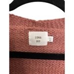 Luna Ivy Cardigan Womens XS Floral Sweater Pink Kit Appliqué Balloon Sleeve Photo 2