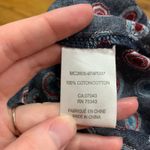 Artisan NY ARTISAN‎ NY Navy Blue Red Blue Floral Print Button Down Shirt Women's Size Large Photo 5