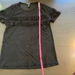 Hot Topic Goth Mesh Ruffle Top by  SM Sheer Black Y2K Grunge Festival Vibes Punk Photo 8