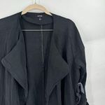 Apt. 9  Waterfall Drape Trench Coat Women Medium Black Flaw NEW Lightweight Photo 9