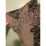 Bisou Bisou  Abstract Short Sleeve Fitted Waist Pocket Blouse Size XL Photo 4