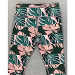 Nike Dri Fit Pink Palm Tree Capri Fitted Athleisure Activewear Legging Size S Photo 5