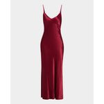 New Enza Costa Bias Cut Slip Dress Ruby Size 2 Medium Red Photo 7