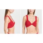 Hunza G Juno Bikini Top in Red One Size New Womens swimsuit Photo 2